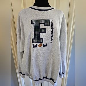 Vintage 90s Football Mom XL Sweatshirt Made in USA